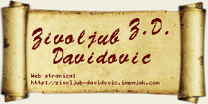 Živoljub Davidović vizit kartica